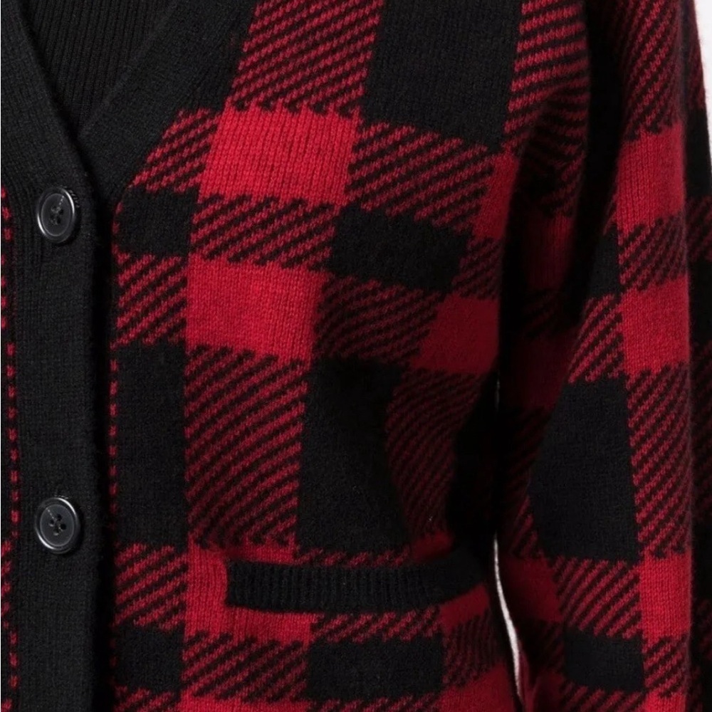 Polo Ralph Lauren Plaid 100% Merino Wool Cardigan Italian Yarn Size XXL - Picture 9 of 12